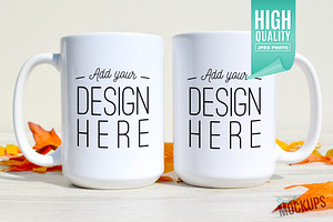 15oz Mug Mockup - 2 Sided
