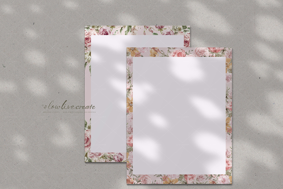 Floral Notepad Template | 33 Designs, a Stationery Template by slowlivecreate (Photo 2 of 15)