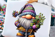 Winter Christmas Gnome Clipart, an Illustration by Craft Nest (Thumbnail 8 of 10)