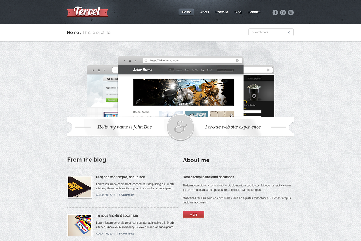 Tervel Theme (-70%), a Websites & App Template by bekyarov (Photo 1 of 4)