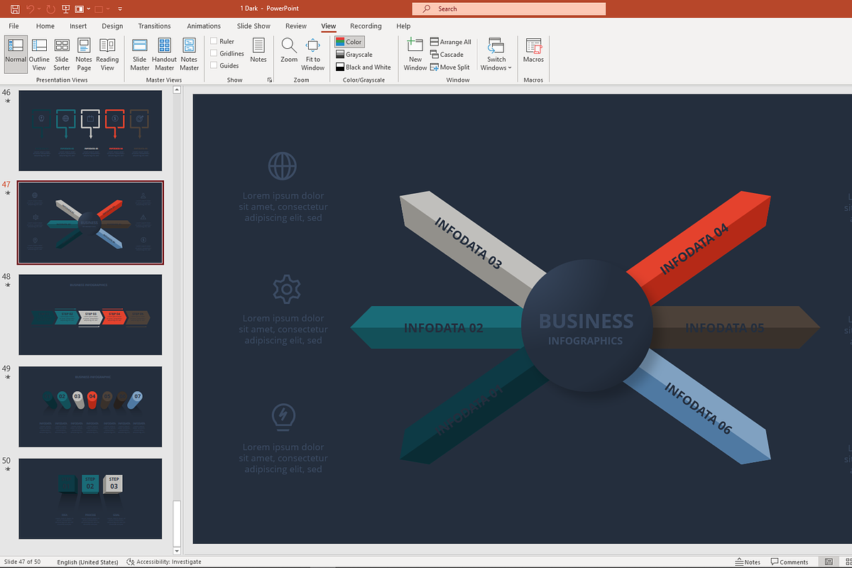 Business PowerPoint Template, a Presentation Template by Infographics project (Photo 12 of 18)