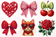 Faux Yarn Valentine’s Day Png Bundle, a Seasonal Illustration by RobertsArt (Thumbnail 3 of 6)