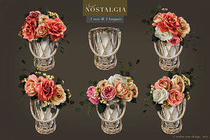 Nostalgia Rose Floral Clip Art