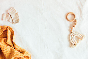 Baby wooden toy teether eco natural