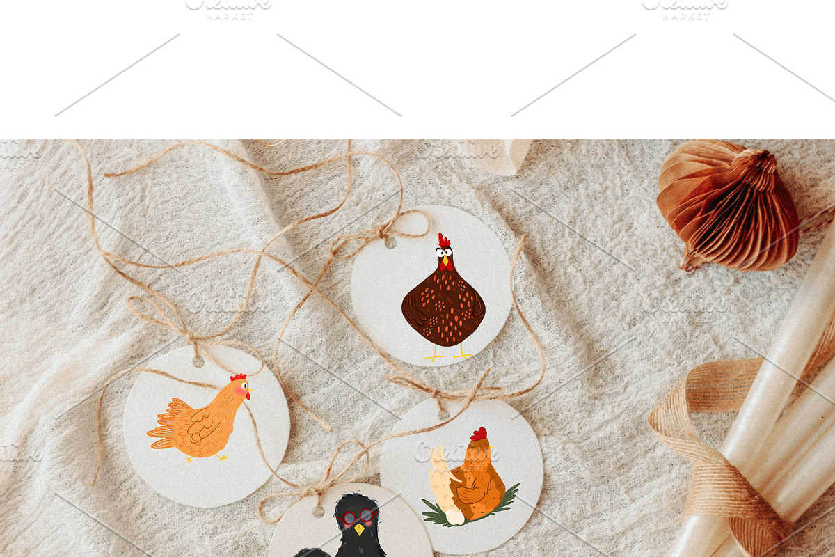 Whimsical Chicken Clipart Set, an Animal Illustration by Oleksandra Illustrates (Photo 11 of 12)