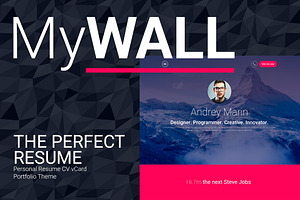 MyWALL Personal Resume CV VCard HTML