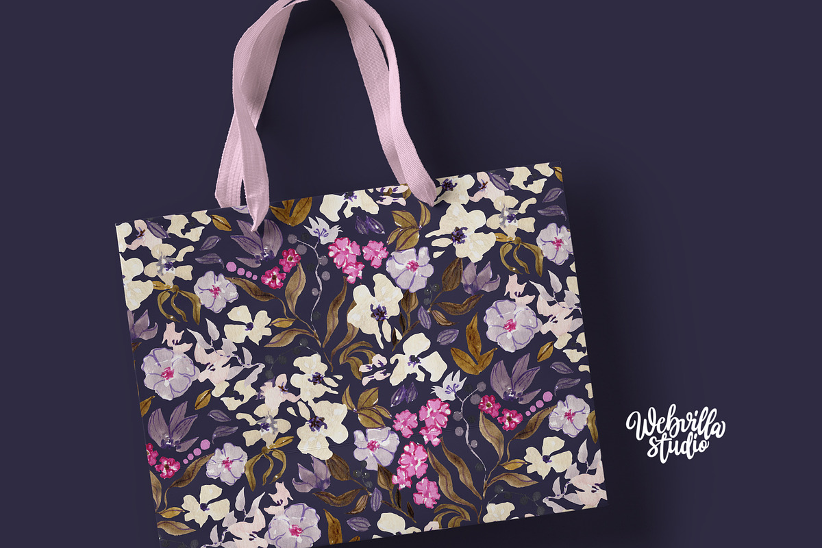 Enchanted Petal Pattern, a Pattern Graphic by Webvilla Studio