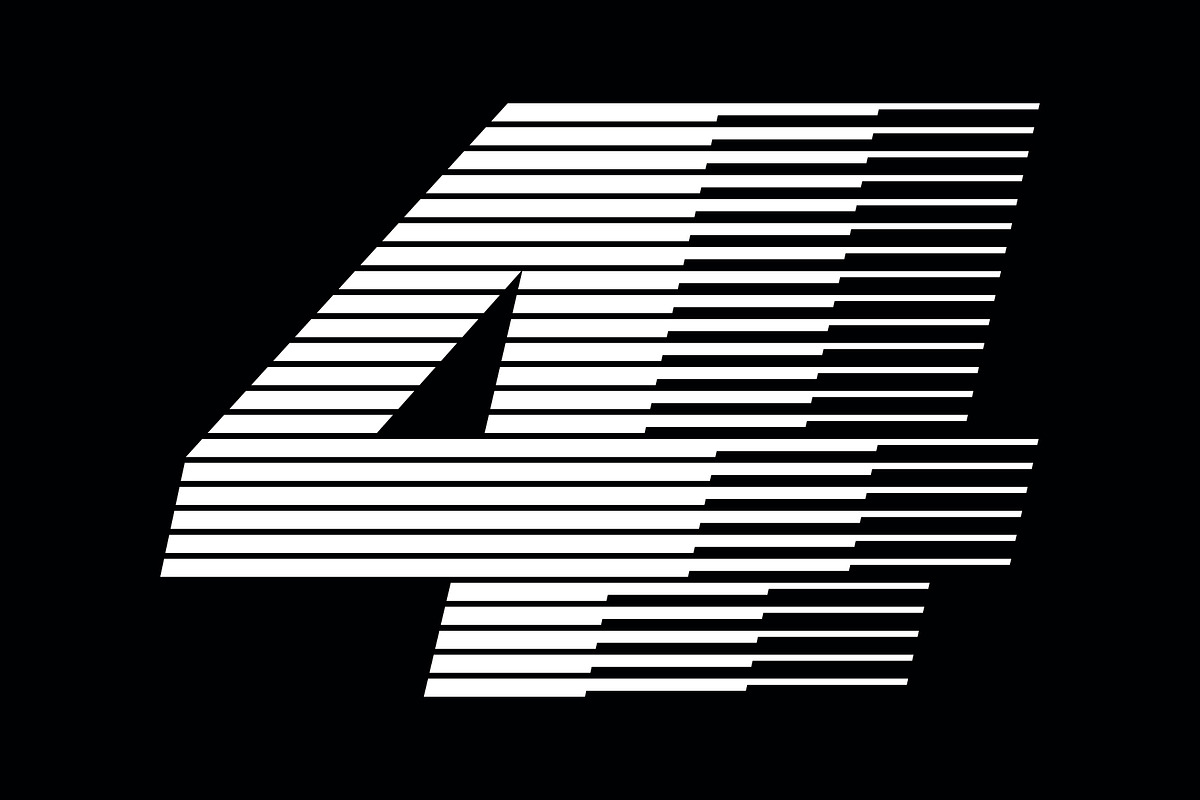 Number 4 speed motion lines logo, a Branding & Logo Template by Leksono (Photo 1 of 2)