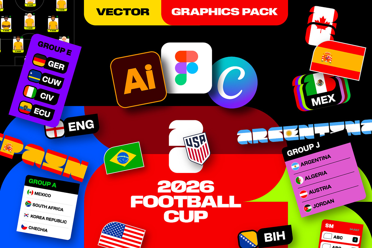 World Cup 2026 Ultimate Mega Bundle, a Sport Illustration by Lunarts Studio (Photo 1 of 11)