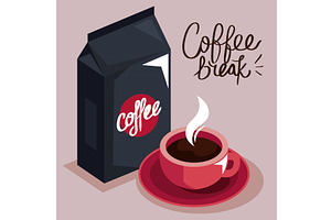 Coffee Break Lettering Card