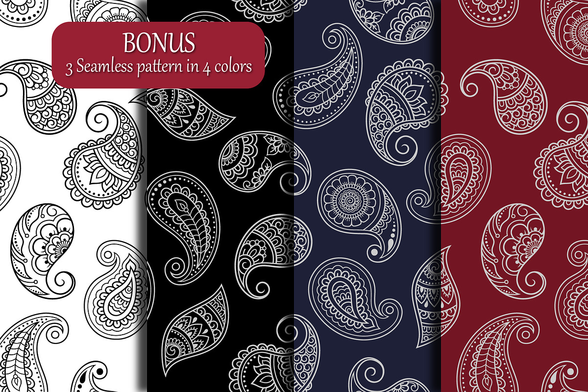 60 Flowers & Paisley, a Decorative Illustration by Katika Shop (Photo 5 of 7)