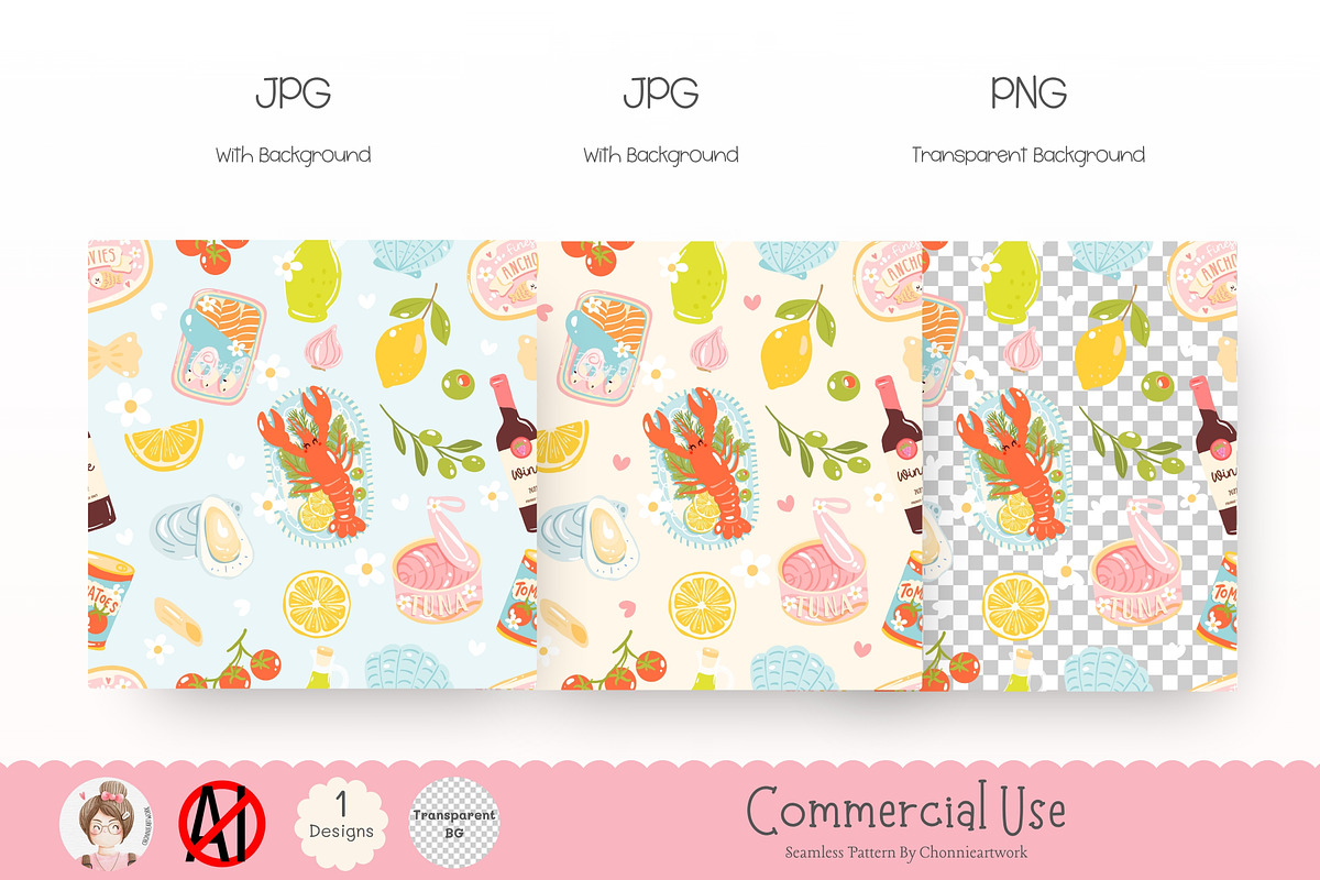 La Dolce Vita Seamless Pattern, a Pattern Graphic by Chonnieartwork (Photo 2 of 5)