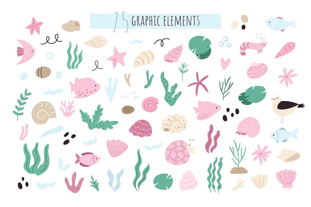 Cute Otters Cliparts & Patterns, a Graphic by danceyourlife (Photo 11 of 11)