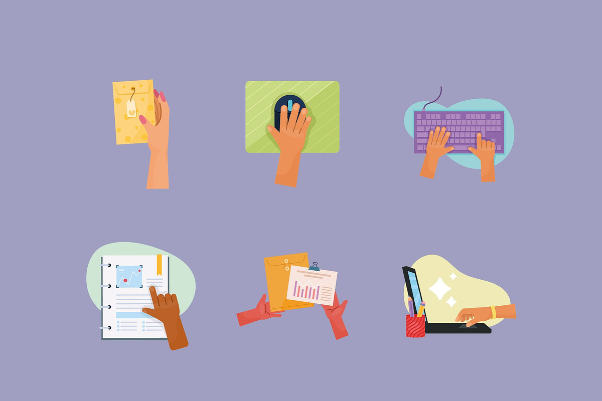 Working Illustrations Set, an Object Illustration by studiogstock (Photo 2 of 4)