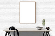 poster frame mockup A2 / 50x70cm, a Print Template by PinkJellyfish (Thumbnail 2 of 9)