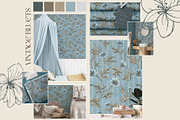 Vintage Floral Pattern Collection, a Pattern Graphic by MouseGrey (Thumbnail 7 of 9)