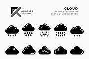 Cloud Vector Icon, an Icon by Akatype Studio (Thumbnail 1 of 3)