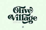 Olive Village - Vintage Font, a Serif Font by Ivan Rosenberg (Thumbnail 1 of 18)