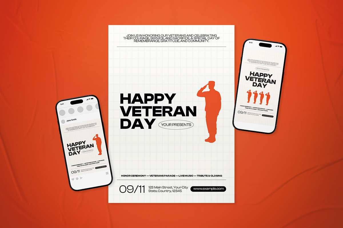 Veteran Day Flyer Set, a Flyer Template by The Good Store (Photo 1 of 2)