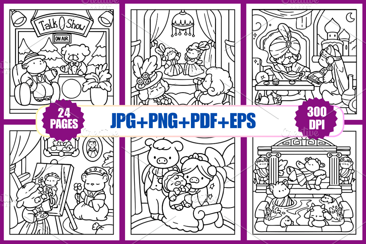 Cozy Eras Coloring pages For Adults, a Decorative Illustration by Daisy ...