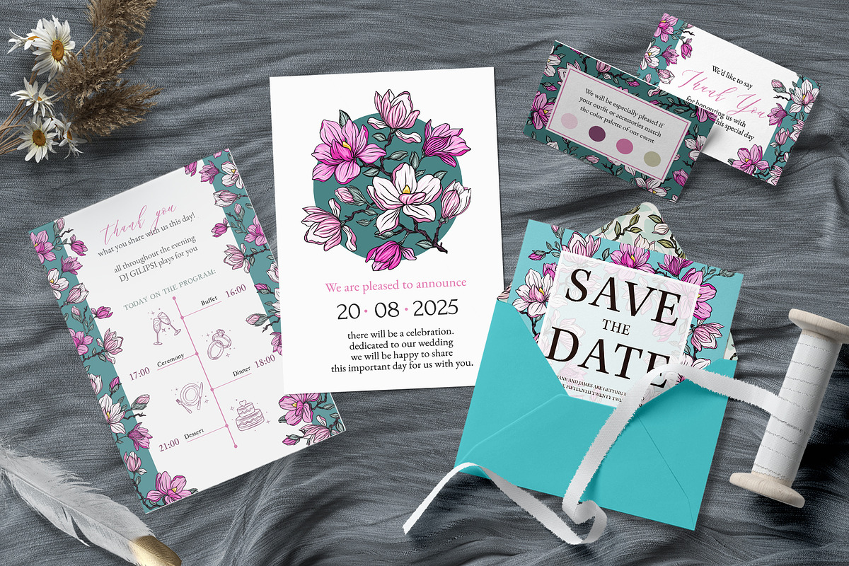 SPRING MAGNOLIA | Wedding Stationery, a Merchandise Mockup by Samson FM (Photo 6 of 8)