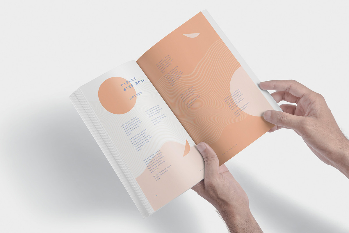 Digest Size Book Mockups, a Books & Magazine Mockup by GfxFoundry