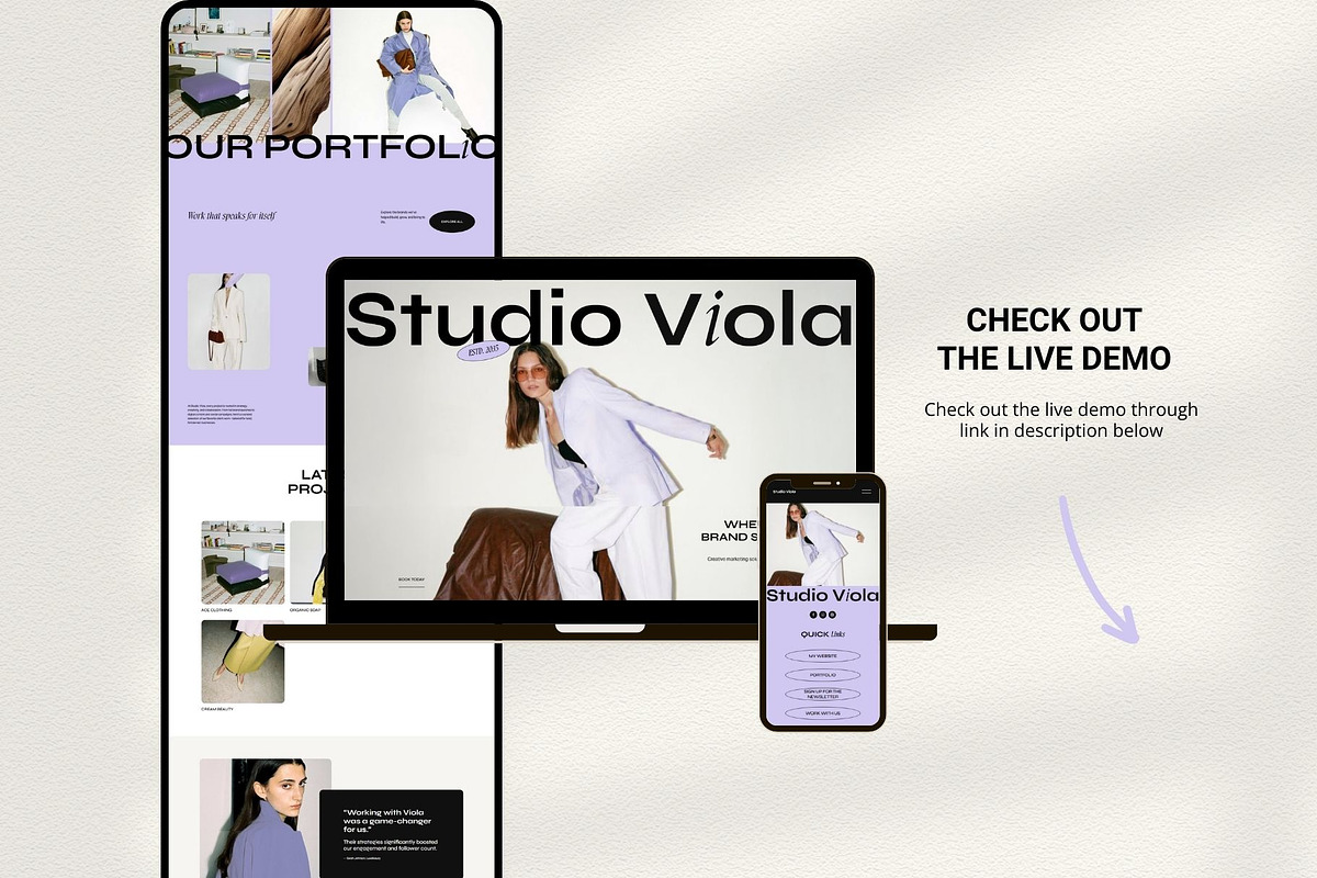 Purple Squarespace 7.1 Template, a Websites & App Template by Row Creative (Photo 10 of 10)