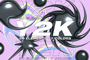 Y2K PNG Elements - 7 Color Versions, an Object Graphic by Graphicdome (Thumbnail 10 of 11)