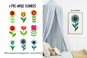 Folk Flowers. Folk Pattern, an Illustration by AvaAva (Thumbnail 6 of 26)
