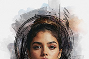 Abstract Portrait Watercolor Art, an Action Add-On by Photoshop Action (Thumbnail 13 of 21)