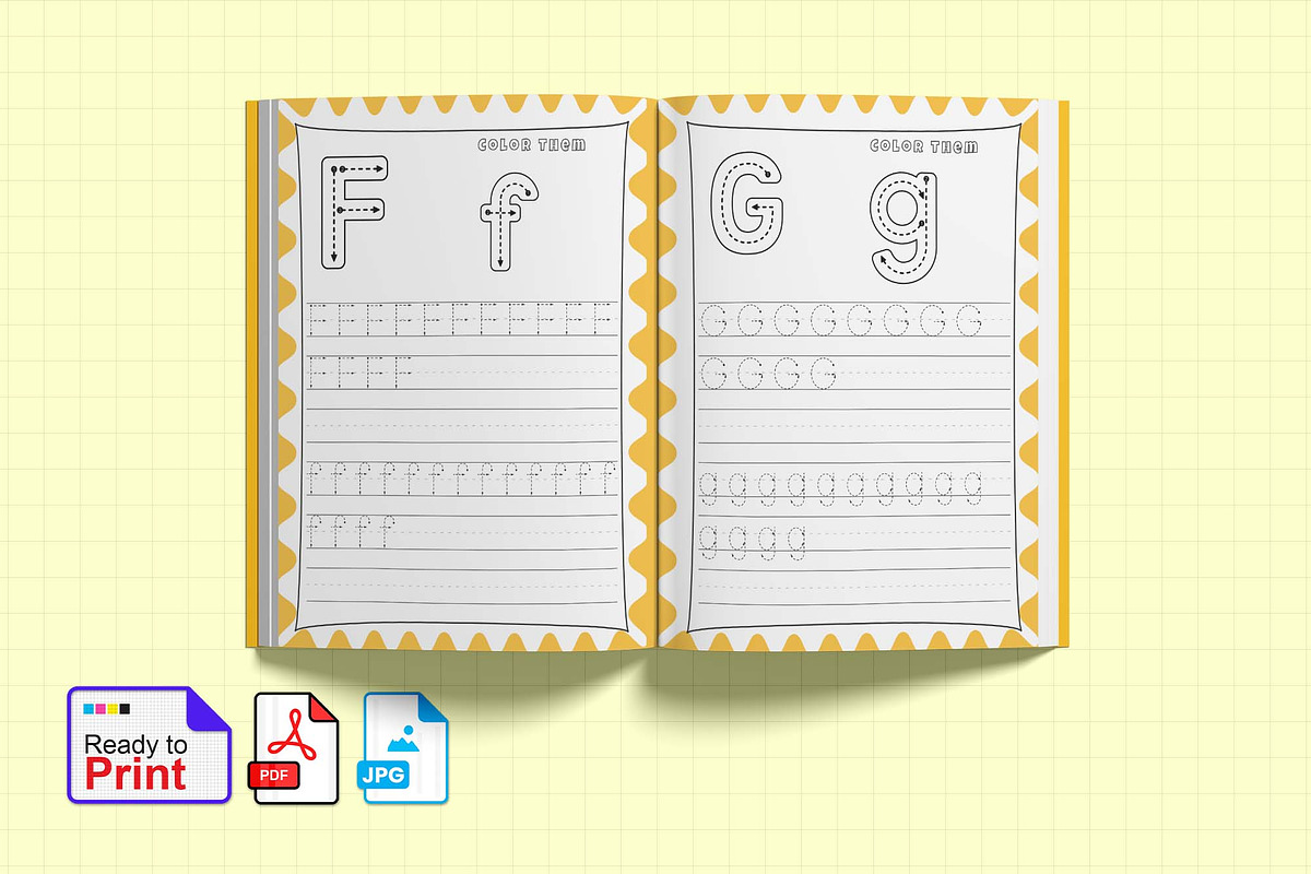 Letter Tracing Workbook for Ages 2-4, a Stationery Template by Graphic Template (Photo 3 of 3)