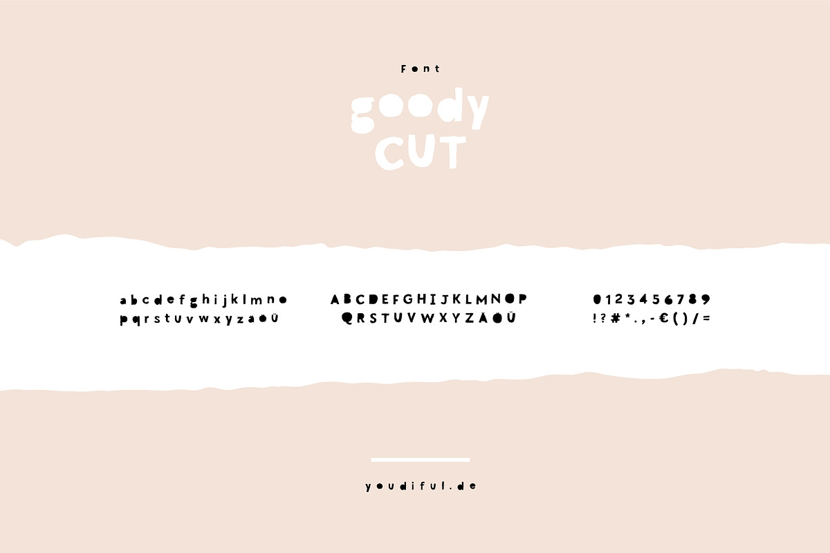 goody cut – Cute Papercut Font, a Script Font by youdiful creation (Photo 5 of 6)