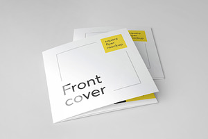 Tri-Fold Square Flyer Mockup