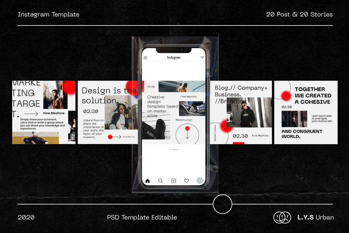 L.Y.S - Streetwear Instagram Bundles, a Social Media Template by Dirtytemp Studio (Photo 2 of 10)