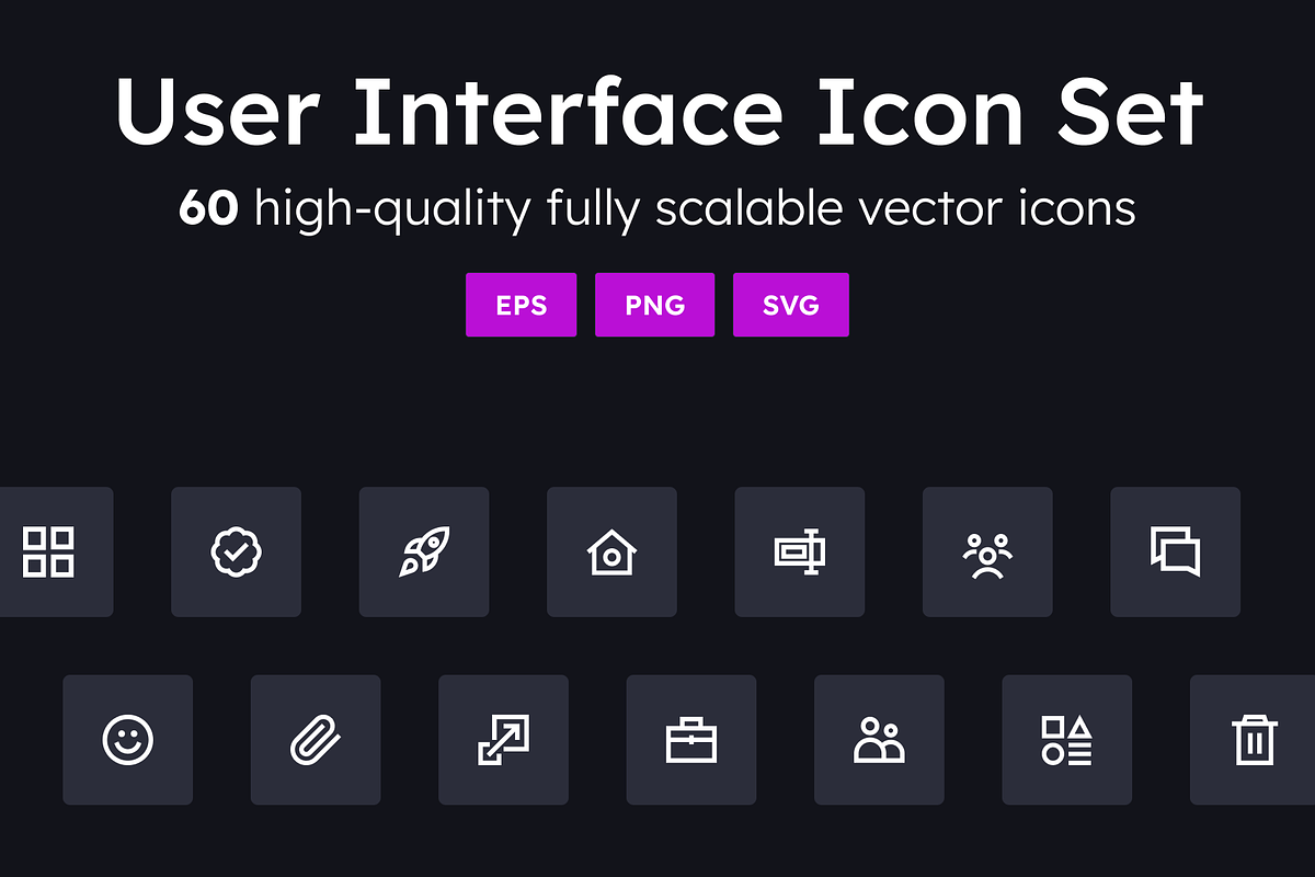 User Interface Icon Set, an Outline Icon by Shah Rukh Qureshi