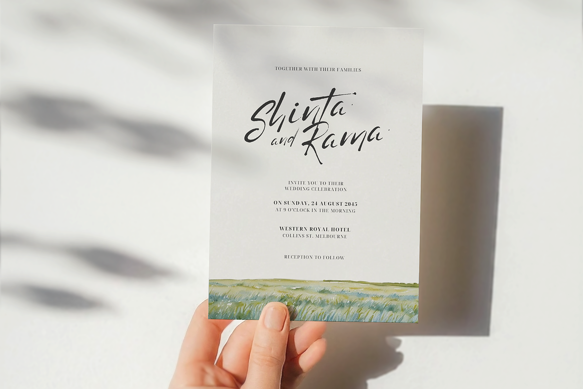 Landscape Wedding Invitation Card, an Invitation Template by kin9candra (Photo 3 of 8)