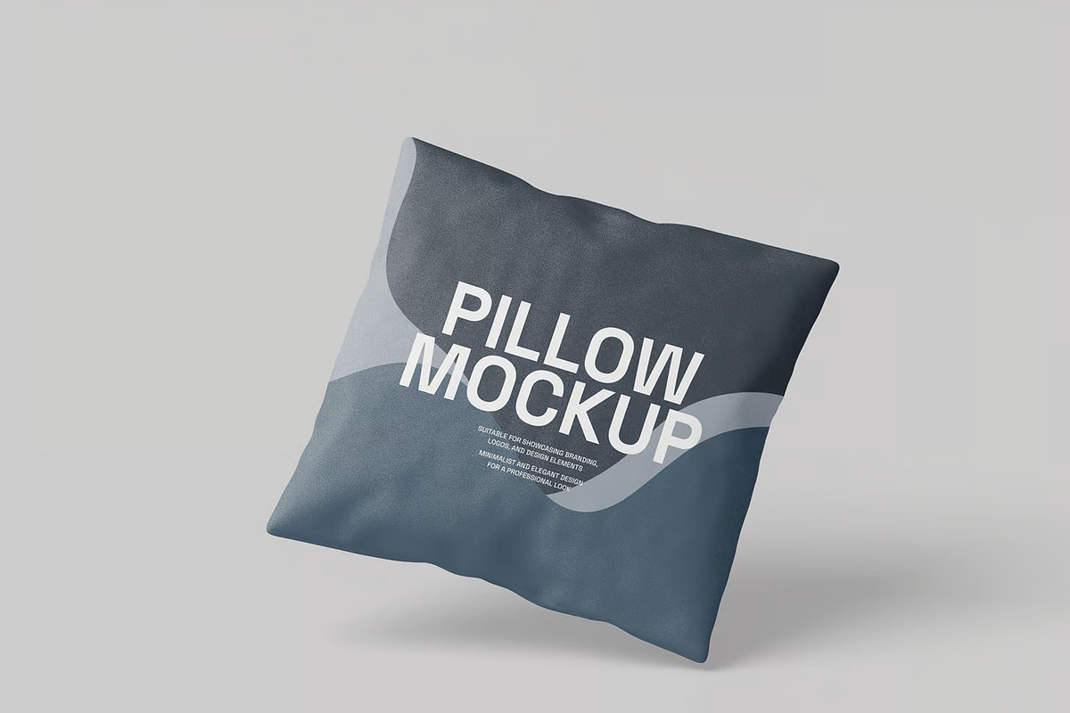 Fabric Pillow Mockup, a Merchandise Mockup by renderstockmarket (Photo 3 of 3)