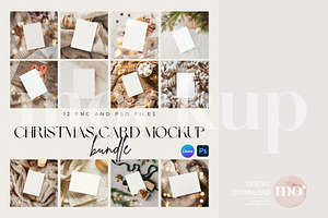 Christmas Card Mockup Bundle