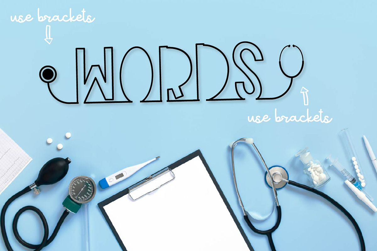 Clinicals - A Nurse Font Stethoscope preview 5