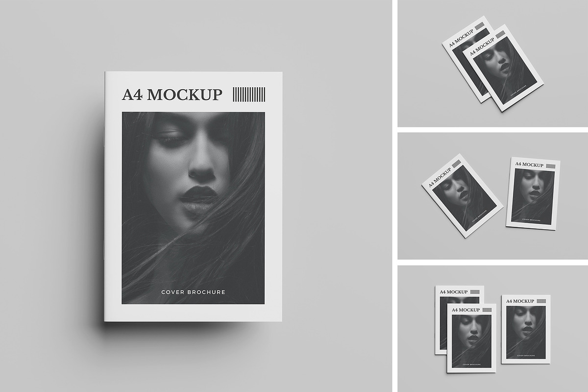 A4 Brochure Mockup, a Books & Magazine Mockup by Difa Design (Photo 1 of 5)