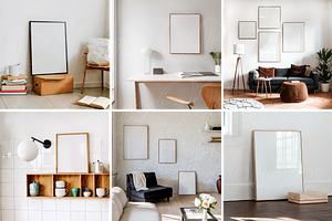 Frame Mockup Set 6 PSD For Posters