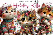 Cute Holiday Kitty Whimsical PNG, a Seasonal Illustration by fashionaddict (Thumbnail 1 of 6)