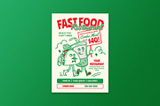 Fast Food Restaurant Flyer, a Flyer Template by Aiyari Graphic (Thumbnail 1 of 3)