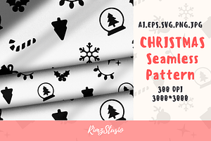 Christmas Seamless Pattern SVG