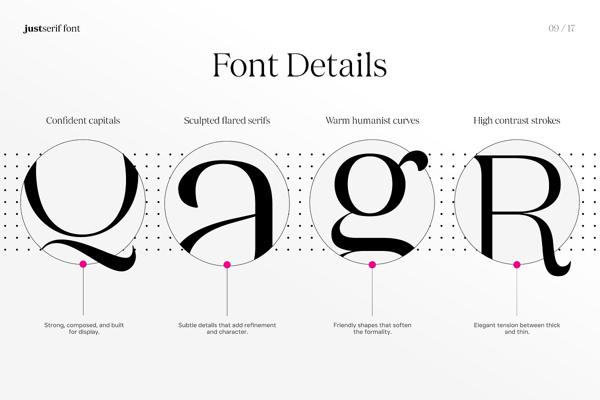 JUST Serif Modern Editorial Typeface, a Serif Font by JUST Creative (Photo 9 of 17)