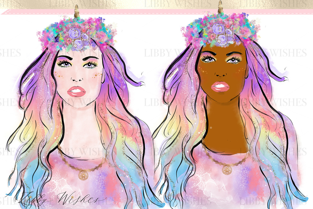 Unicorn Dreams clipart, an Illustration by Libby Wishes (Photo 6 of 11)