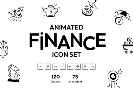Animated Finance Icon Set, an Icon by Vectors Market