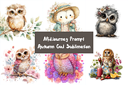 Prompt Autumn Owl Sublimation, a Seasonal Illustration by Creative design (Thumbnail 1 of 7)