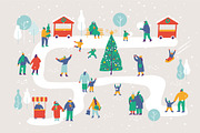 Winter People Flat Vector Set, a Person Illustration by Vector_Art (Thumbnail 14 of 16)