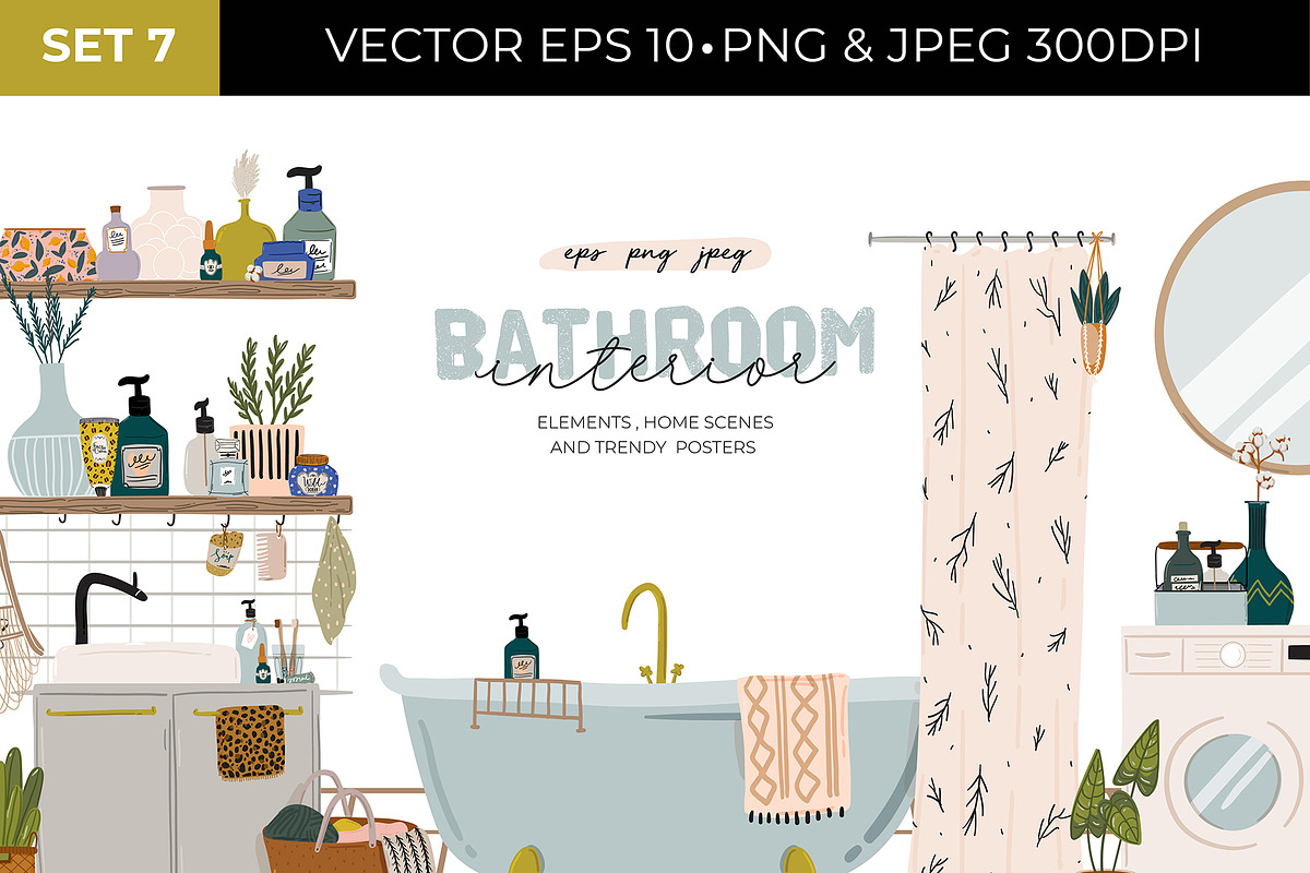Home INTERIOR & House DECOR BUNDLE, an Object Graphic by Ruslana Lubenets (Photo 27 of 41)